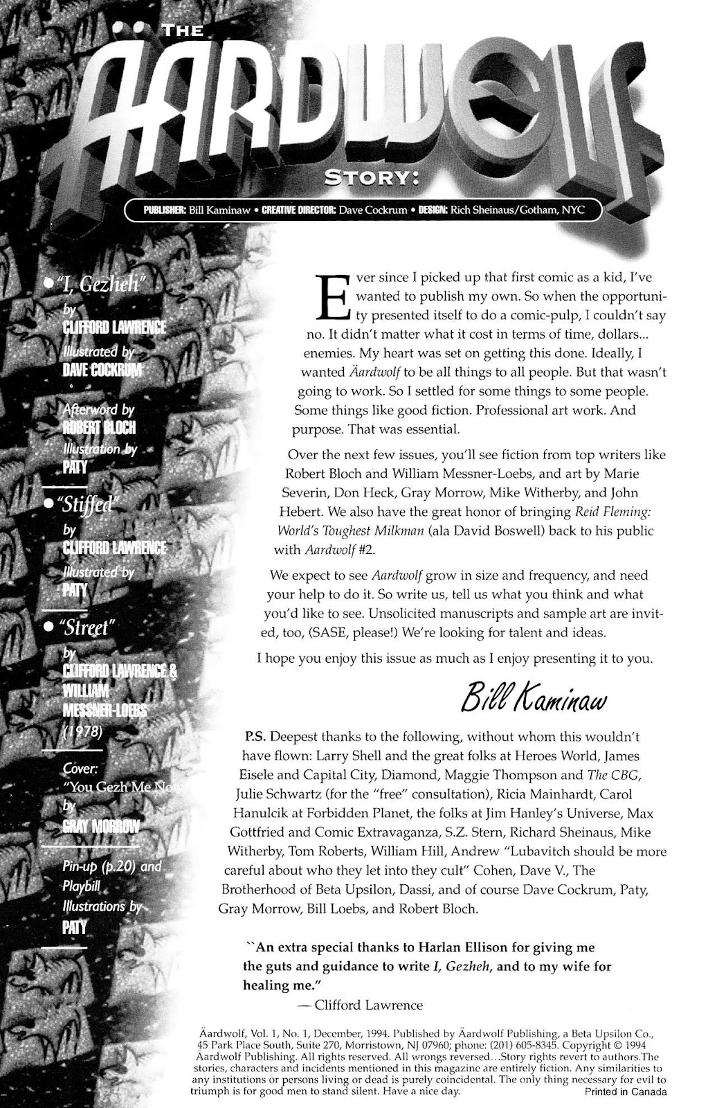 Aardwolf Issue #1 - Page 2