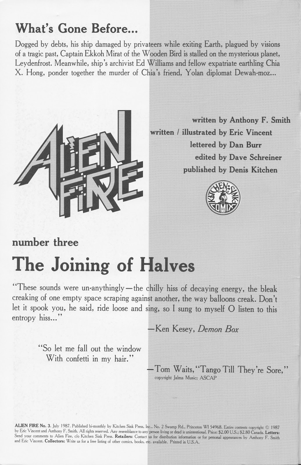 Alien Fire Issue #3 - Page 2