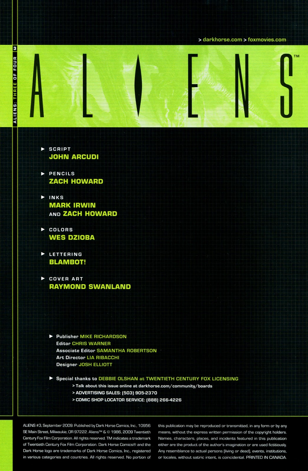 Aliens (2009)  Issue #3 - Page 2