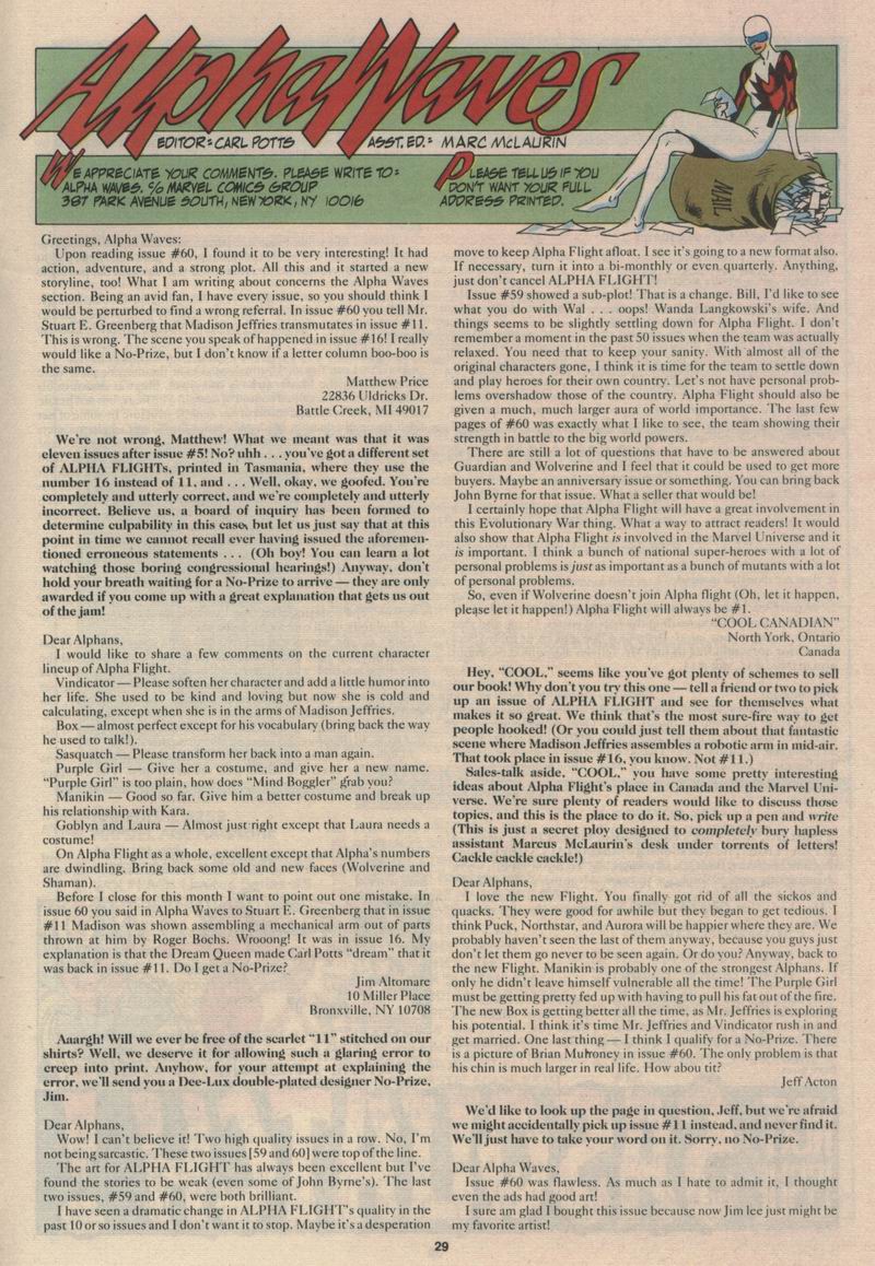 Alpha Flight (1983) Issue #63 - Page 31