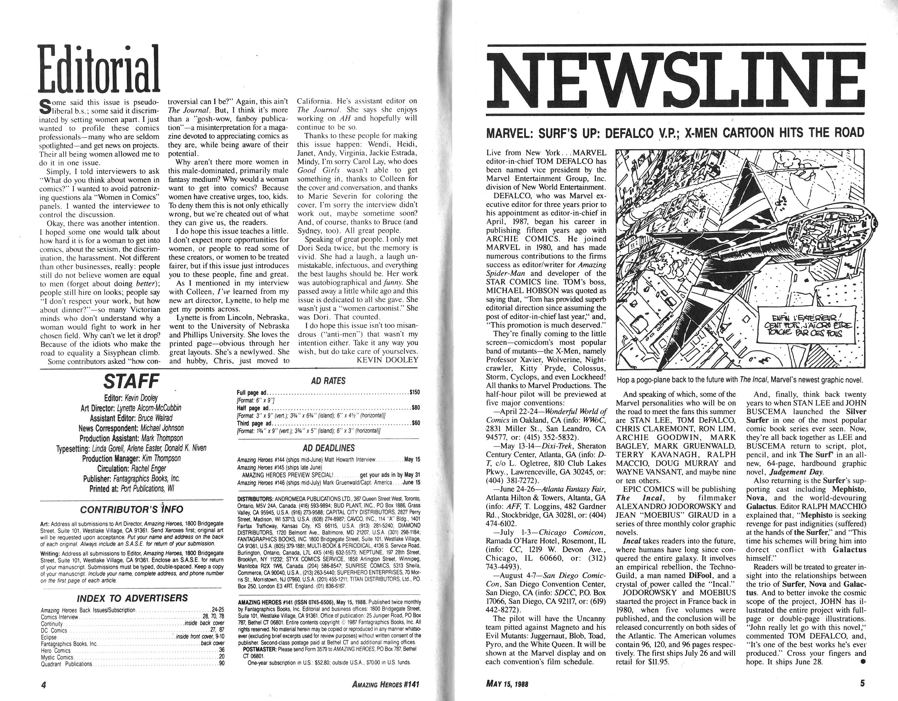 Amazing Heroes Issue #141 - Page 3