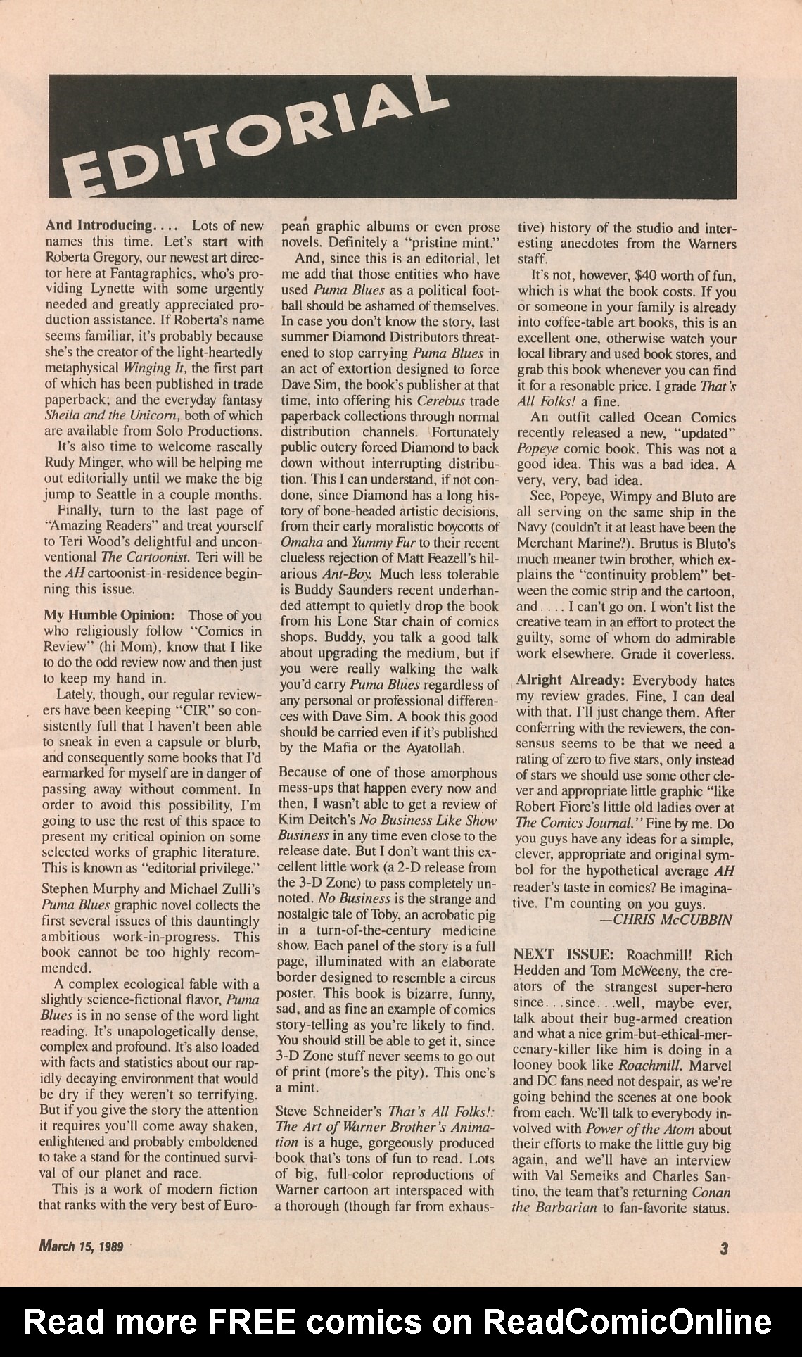 Amazing Heroes Issue #161 - Page 3