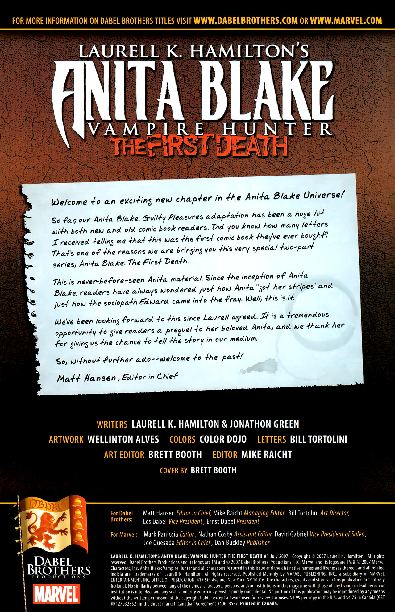 Anita Blake, Vampire Hunter: The First Death Issue #1 - Page 2