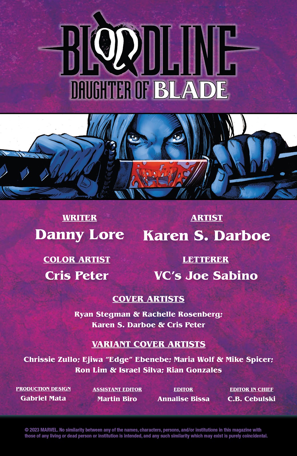 Bloodline: Daughter of Blade Issue #1 - Page 2