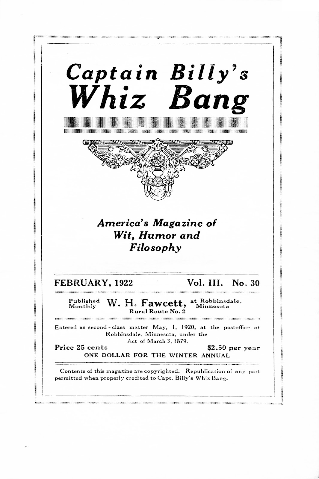 Captain Billy's Whiz Bang Issue #30 - Page 3