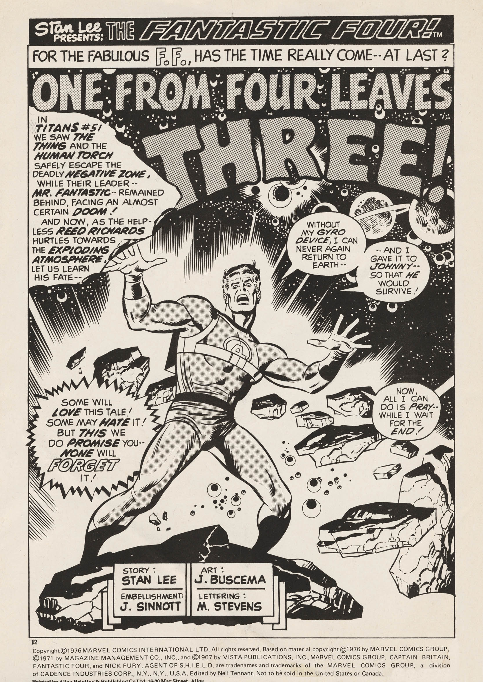 Captain Britain (1976) Issue #1 - Page 12