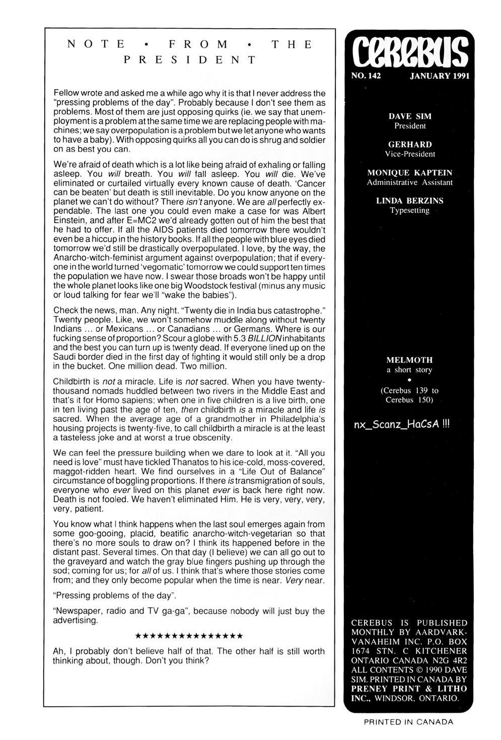 Cerebus Issue #142 - Page 2