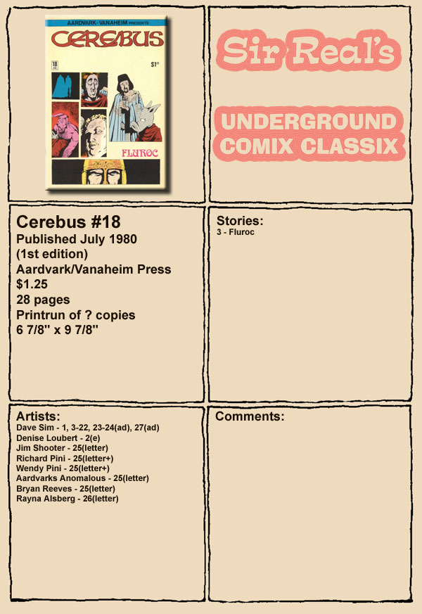 Cerebus Issue #18 - Page 1