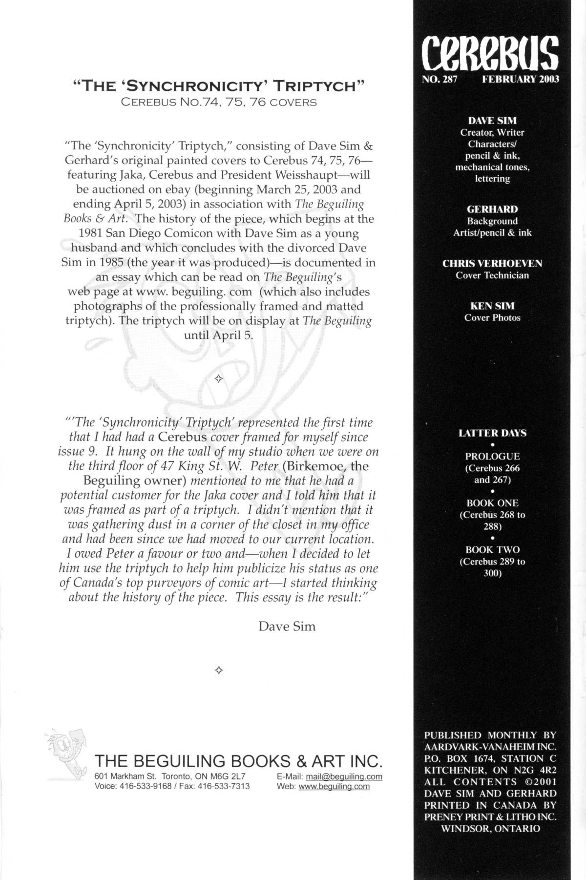 Cerebus Issue #287 - Page 2