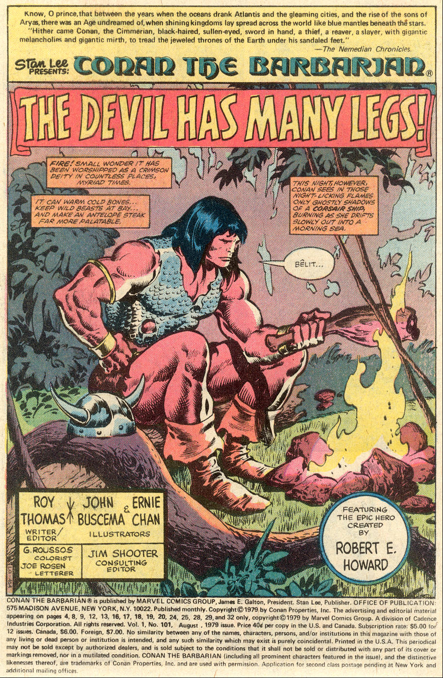 Conan the Barbarian (1970) Issue #101 - Page 2