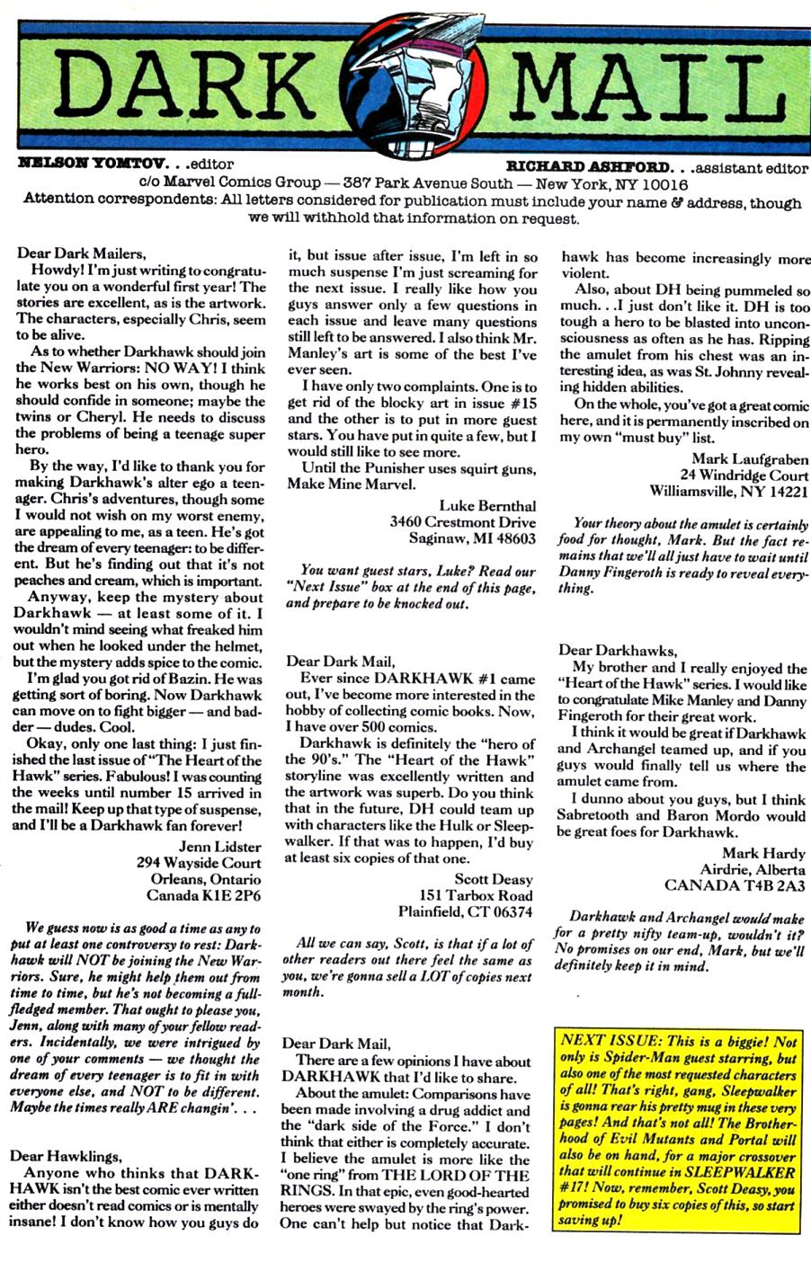 Darkhawk (1991) Issue #19 - Page 22