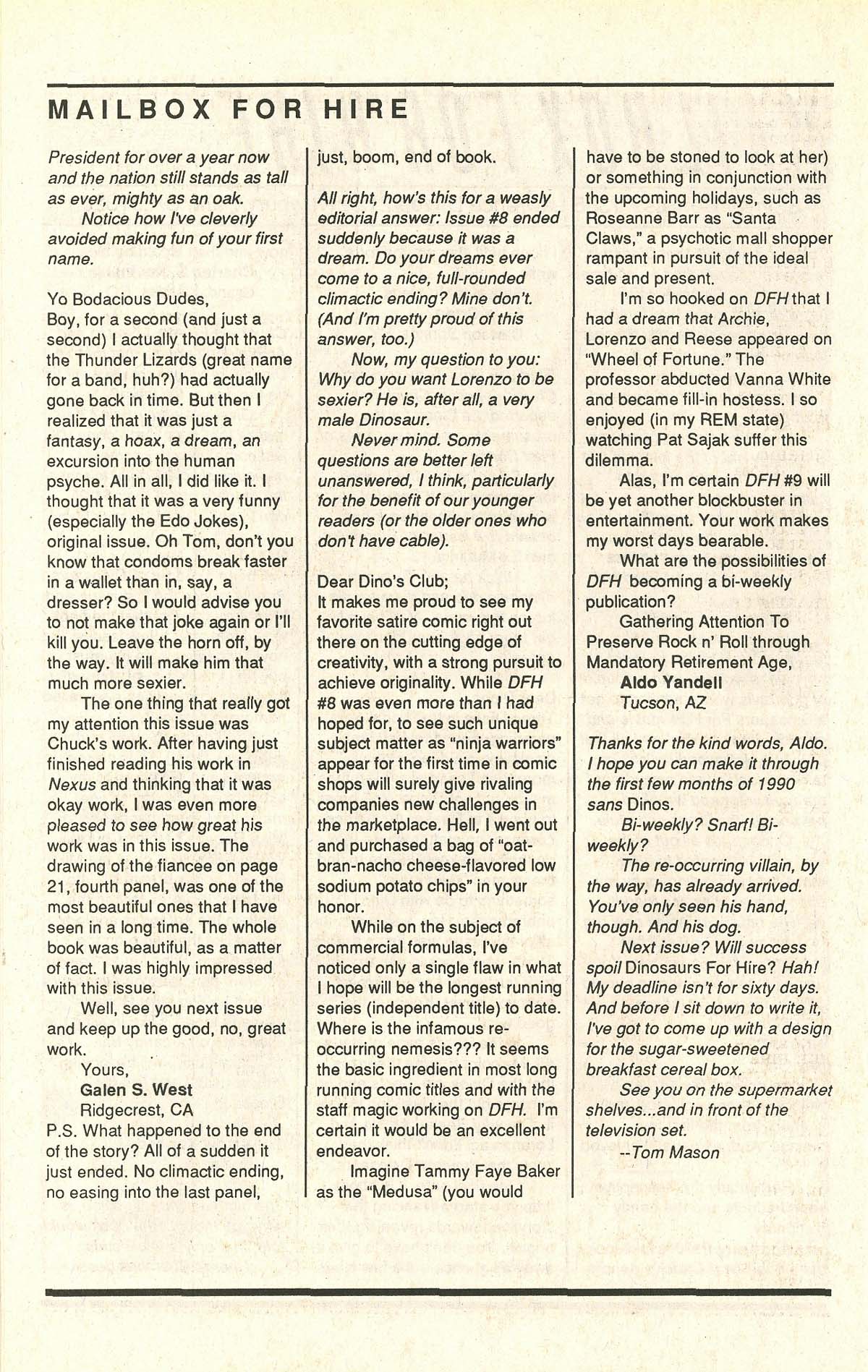 Dinosaurs For Hire (1988) Issue #9 - Page 32