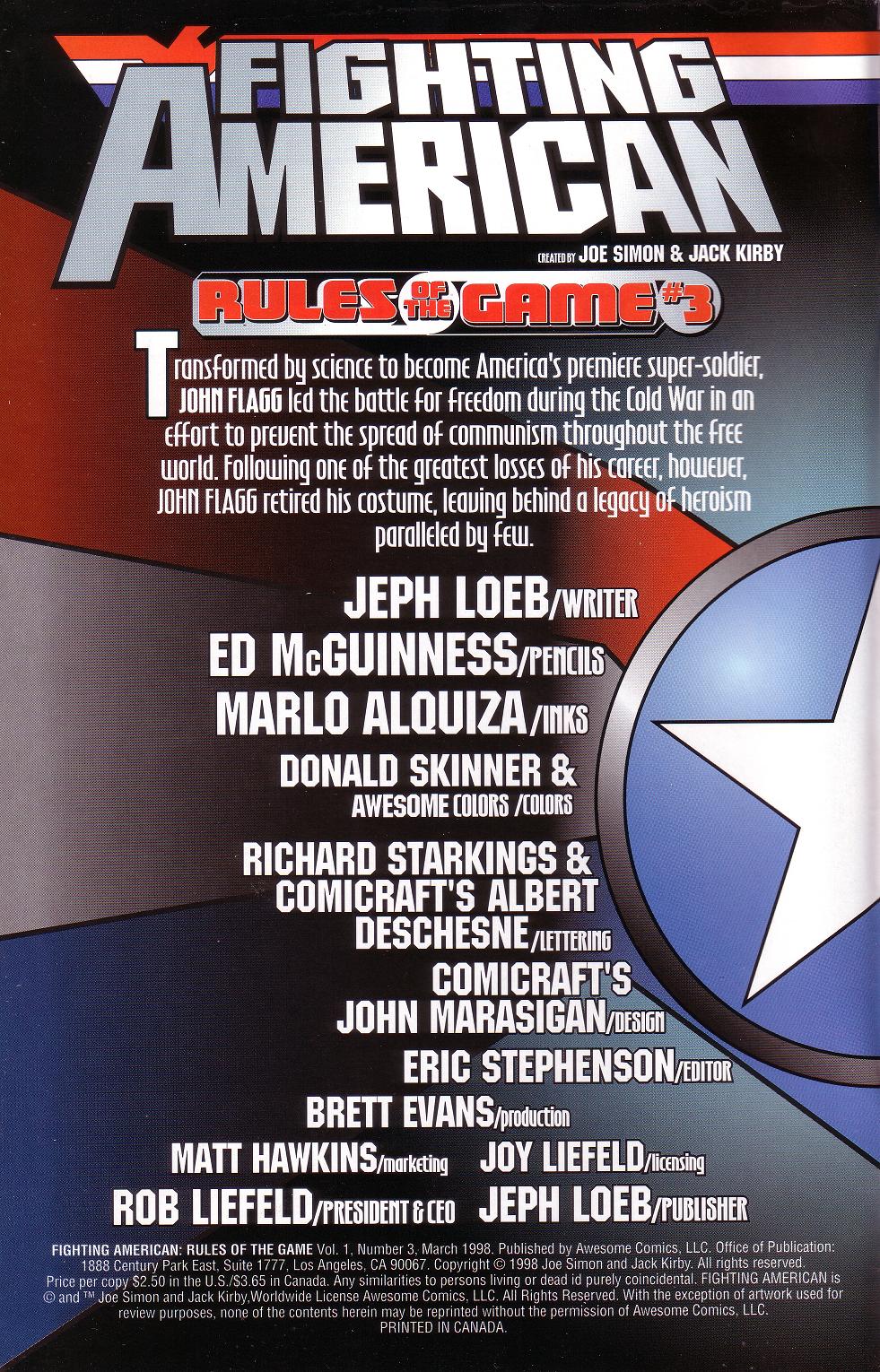 Fighting American: Rules of the Game Issue #3 - Page 2