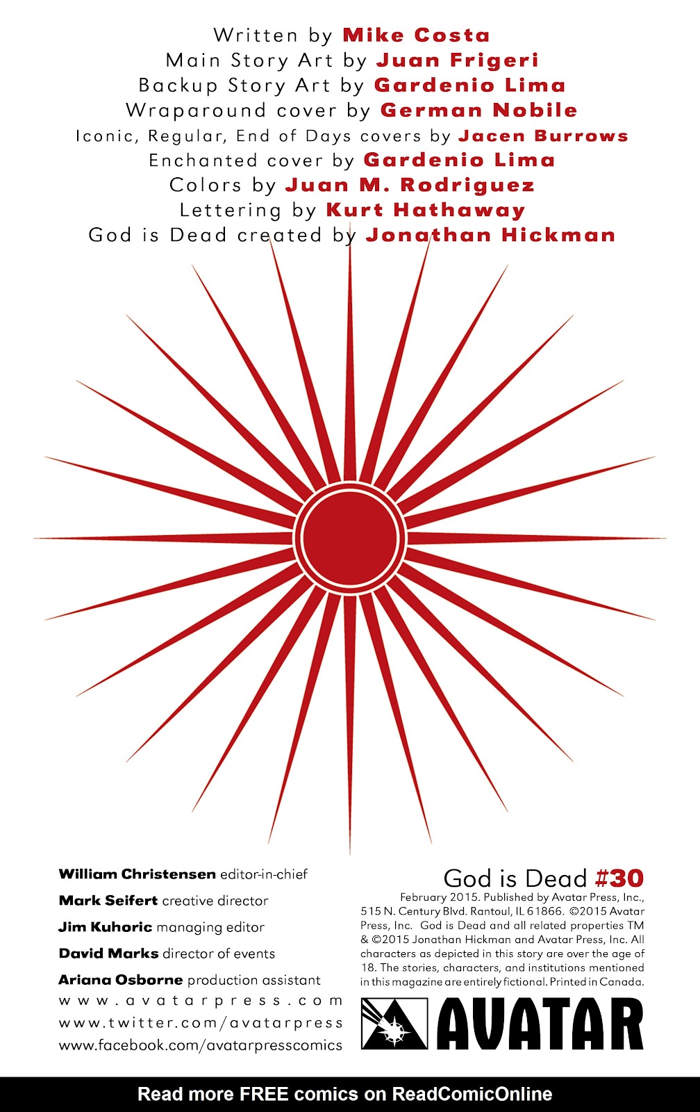 God Is Dead Issue #30 - Page 2