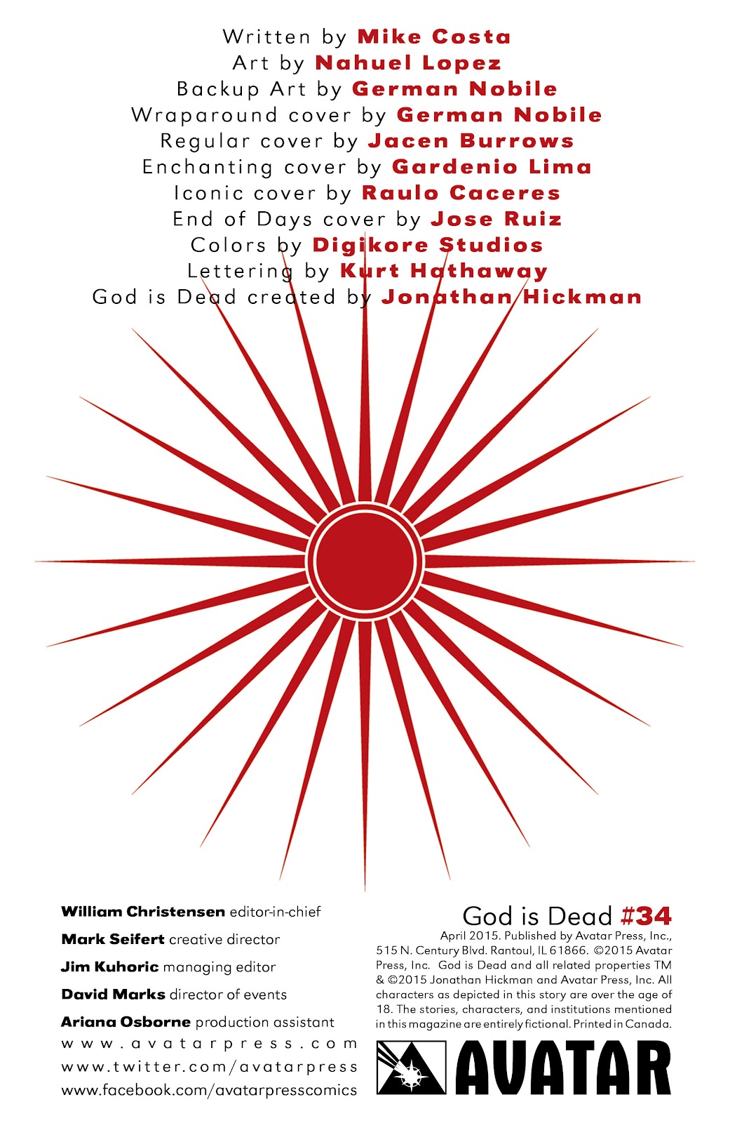 God Is Dead Issue #34 - Page 2