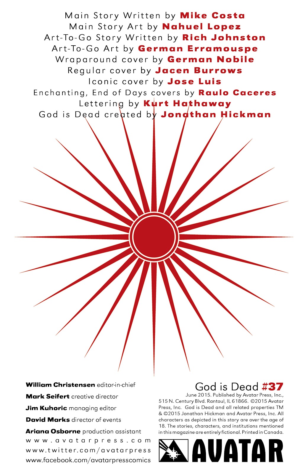 God Is Dead Issue #37 - Page 2