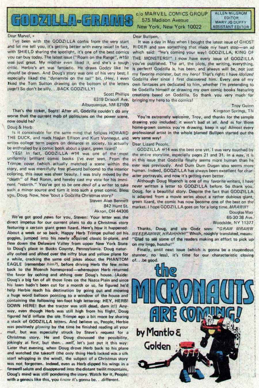 Godzilla (1977) Issue #20 - Page 19