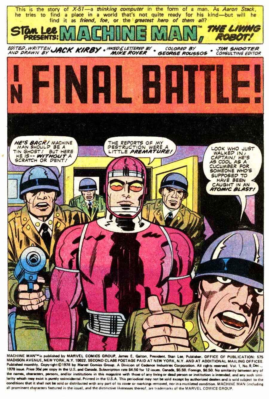 Machine Man (1978) Issue #9 - Page 2