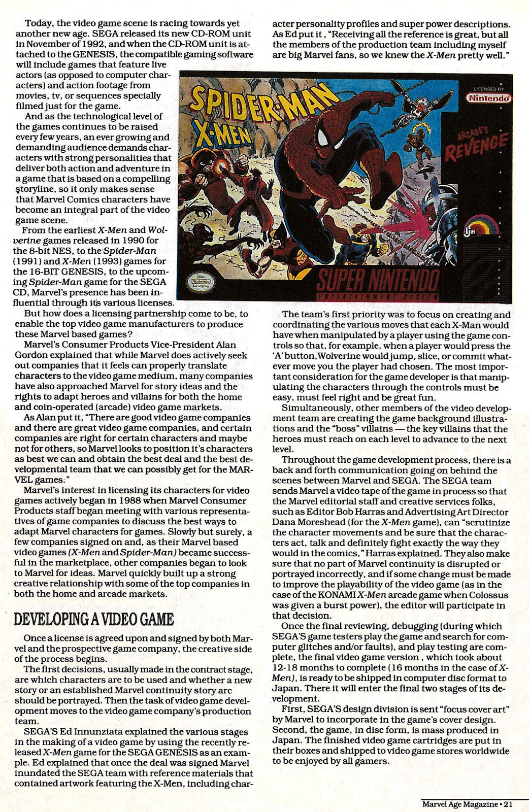 Marvel Age Issue #126 - Page 22