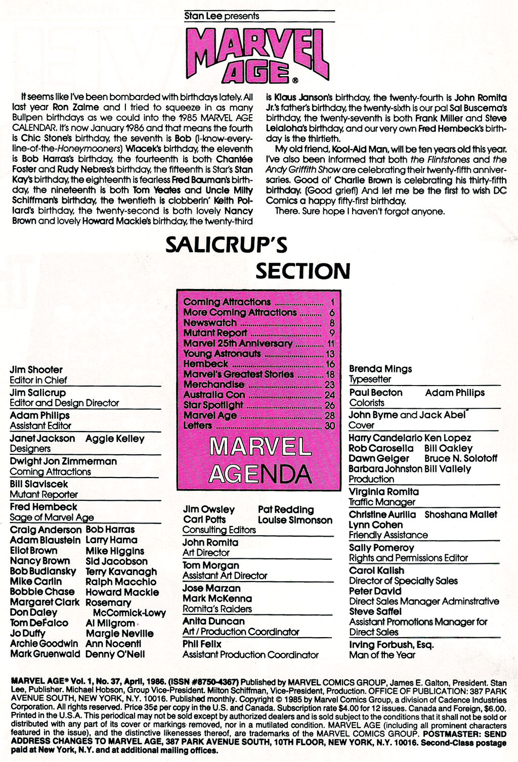 Marvel Age Issue #37 - Page 2