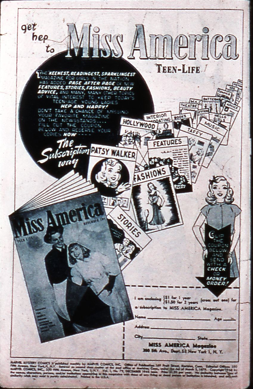 Marvel Mystery Comics (1939) Issue #79 - Page 2