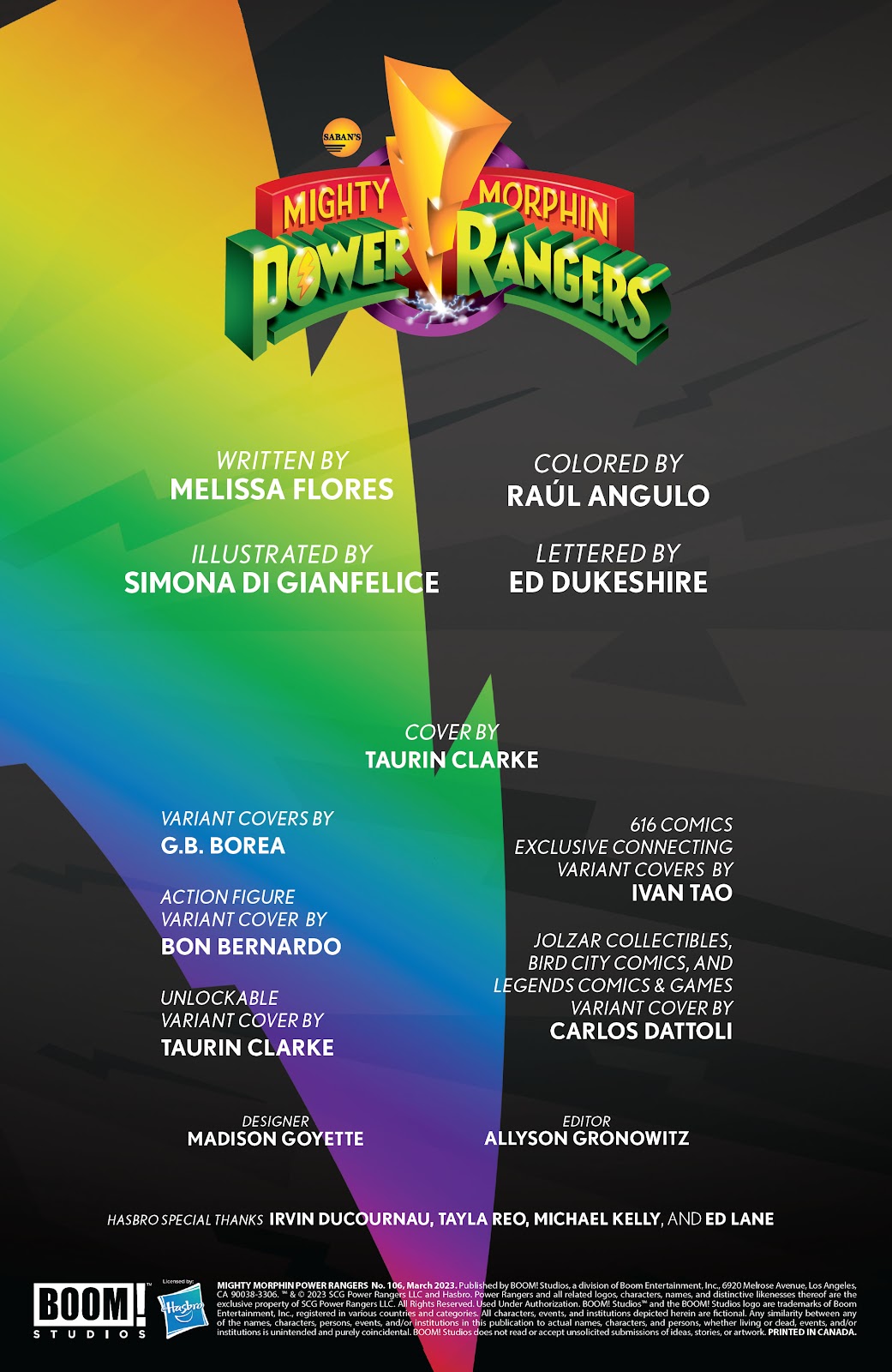 Mighty Morphin Power Rangers Issue #106 - Page 2