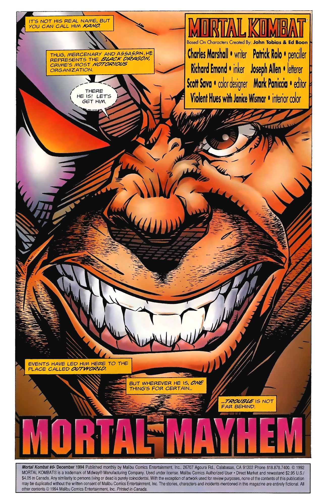 Mortal Kombat (1994) Issue #6 - Page 2