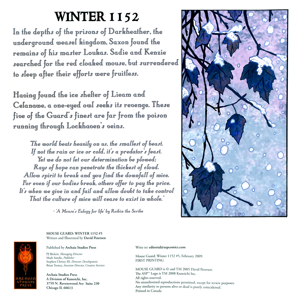 Mouse Guard: Winter 1152 Issue #5 - Page 2