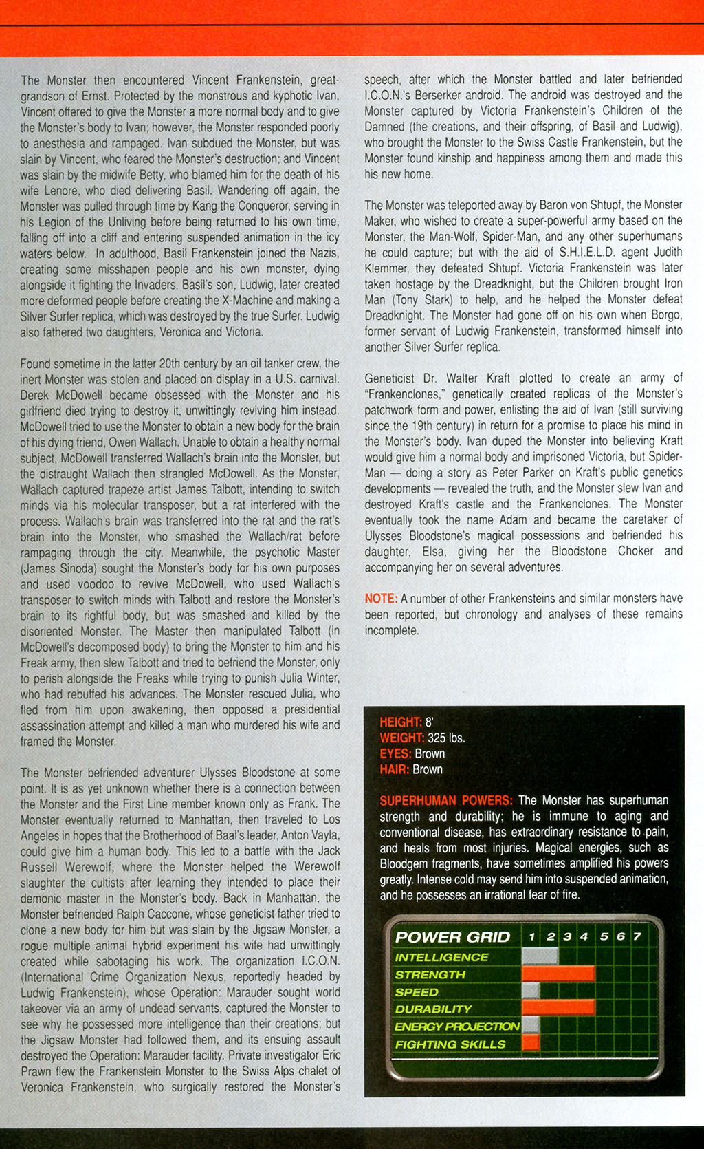 Official Handbook of the Marvel Universe: Horror 2005 Issue #1 - Page 16