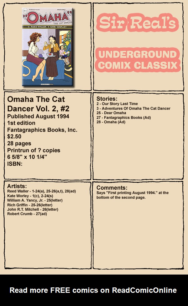 Omaha the Cat Dancer (1994) Issue #2 - Page 1