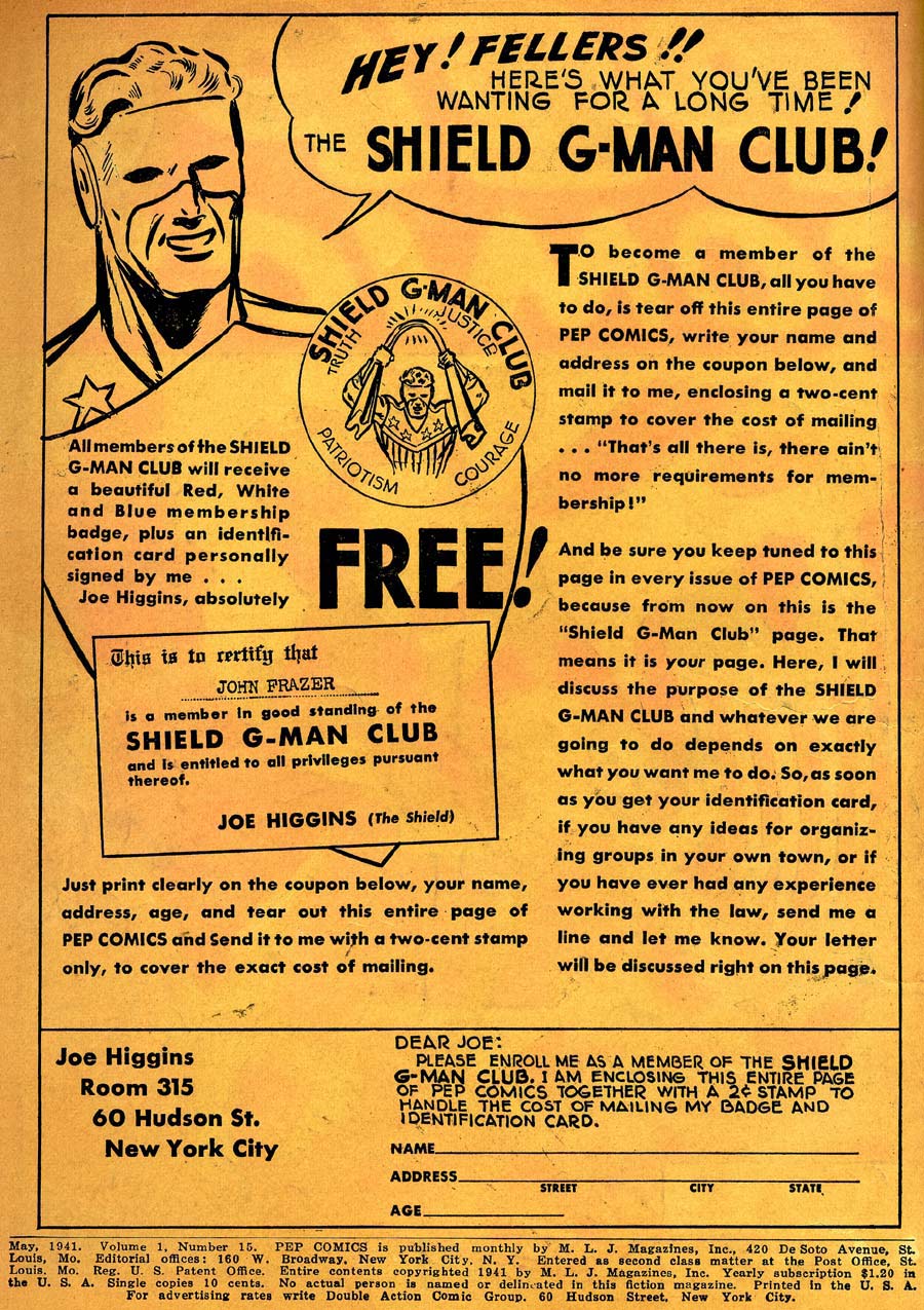 Pep Comics Issue #15 - Page 2