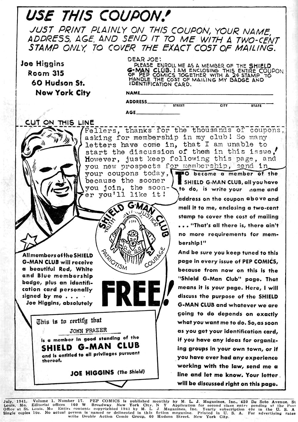 Pep Comics Issue #17 - Page 3
