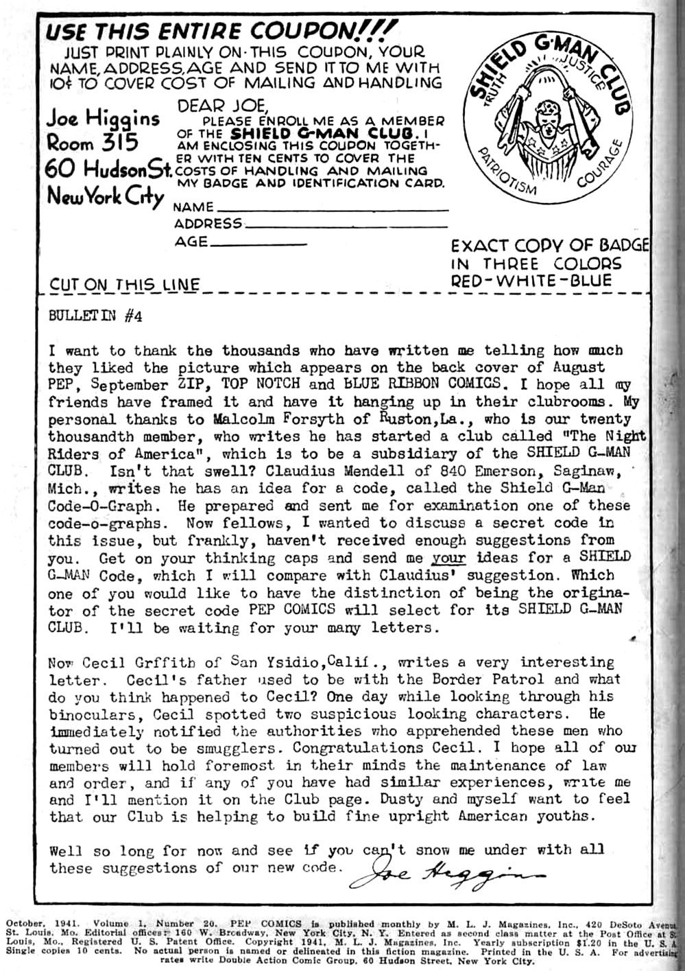 Pep Comics Issue #20 - Page 2