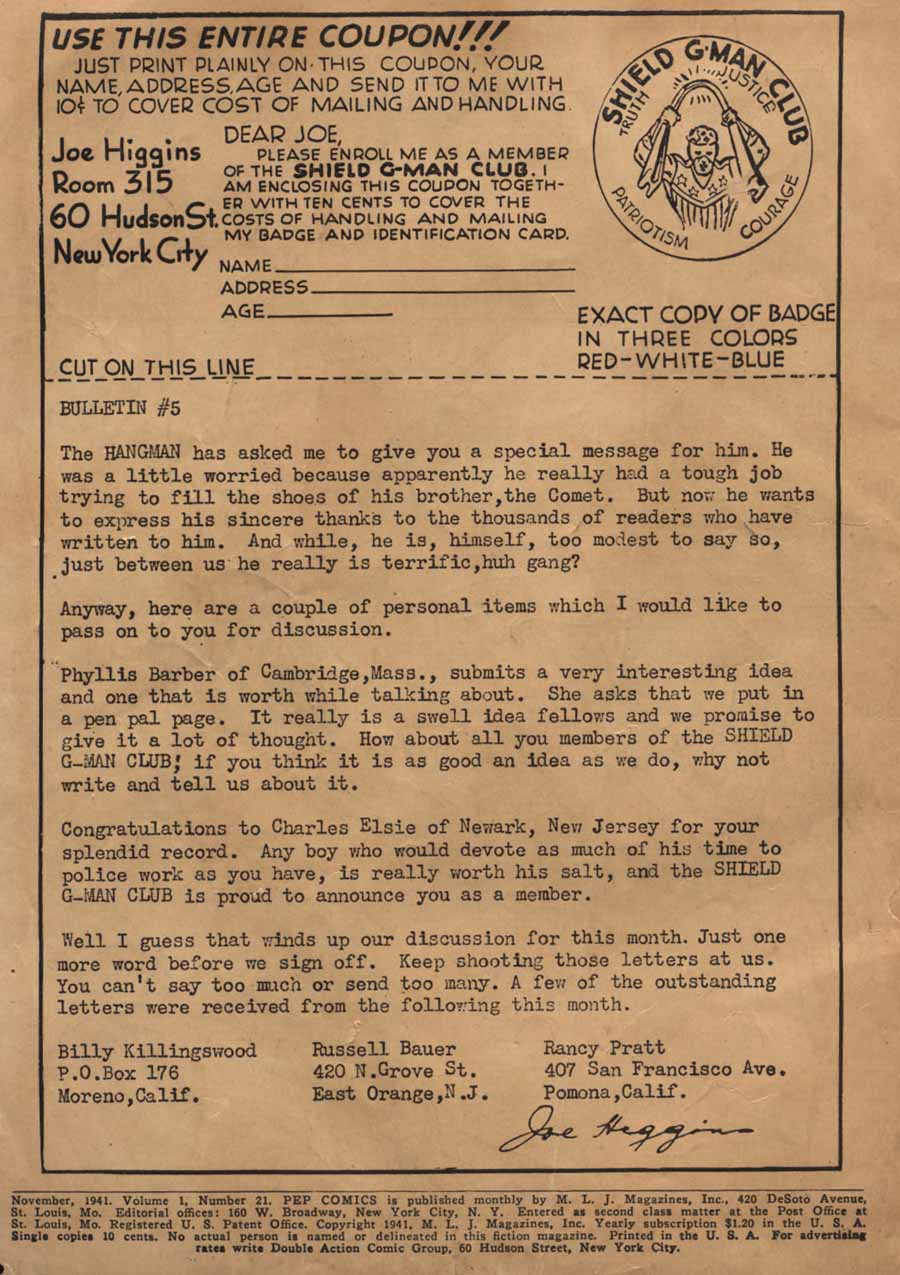 Pep Comics Issue #21 - Page 2