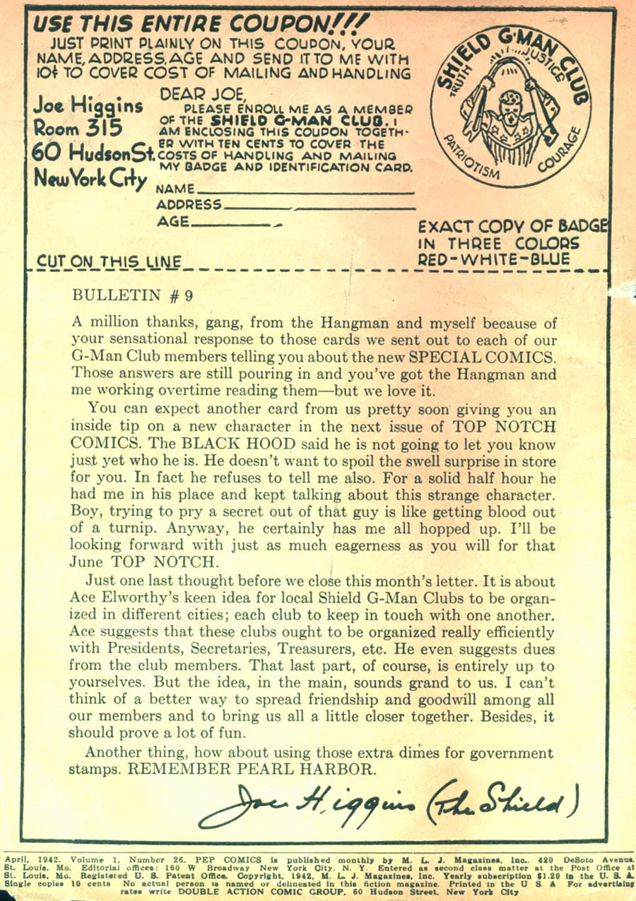 Pep Comics Issue #26 - Page 2