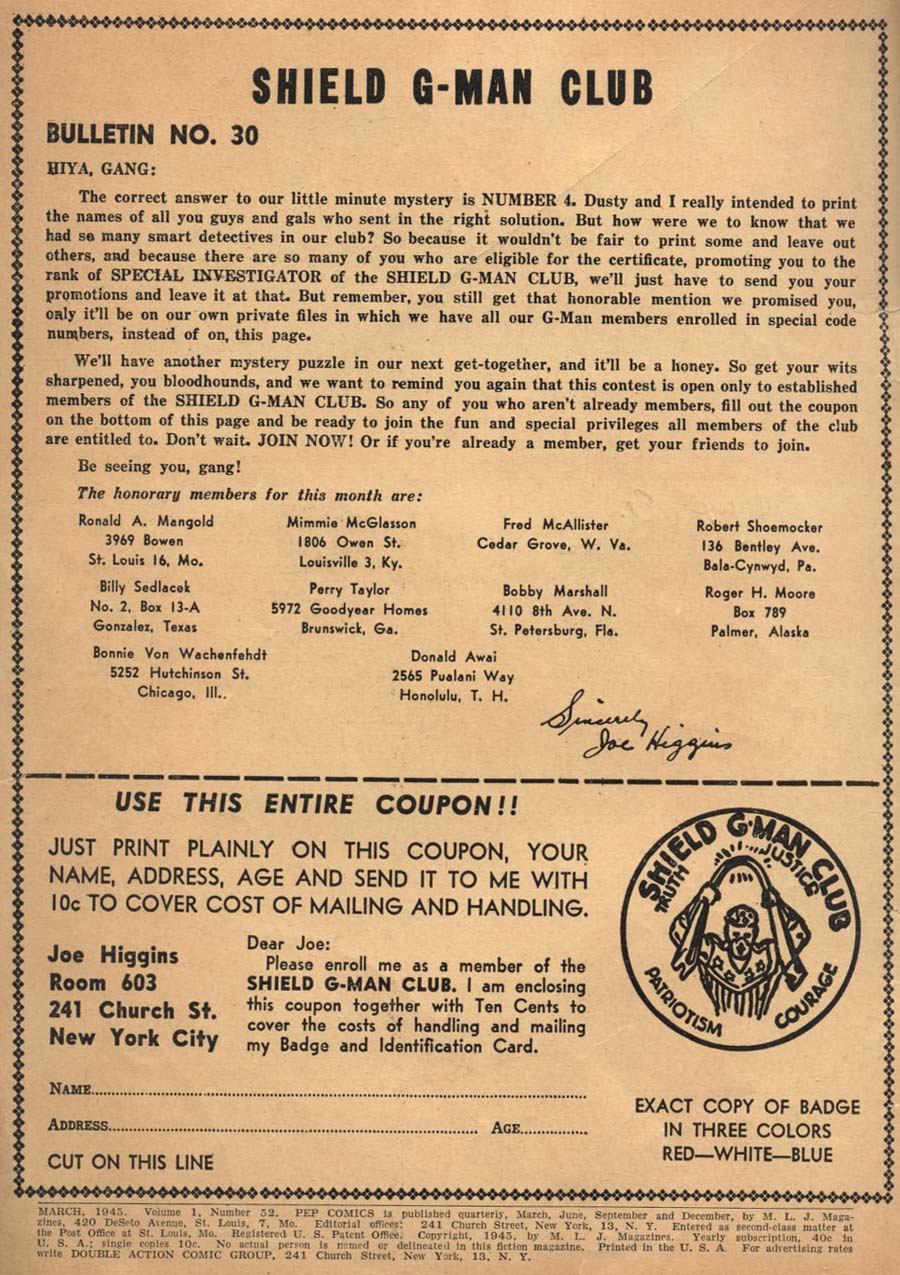 Pep Comics Issue #52 - Page 2