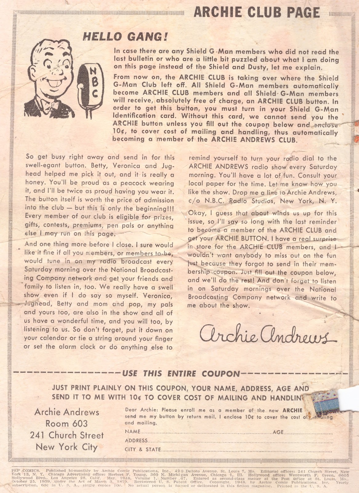 Pep Comics Issue #67 - Page 2