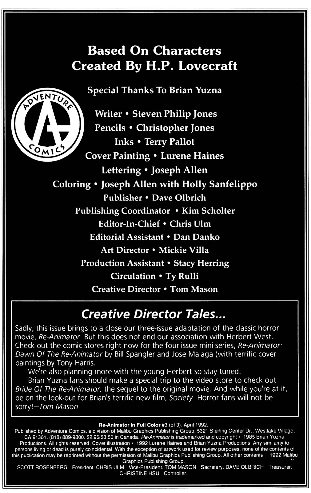 Re-Animator (1991) Issue #3 - Page 2