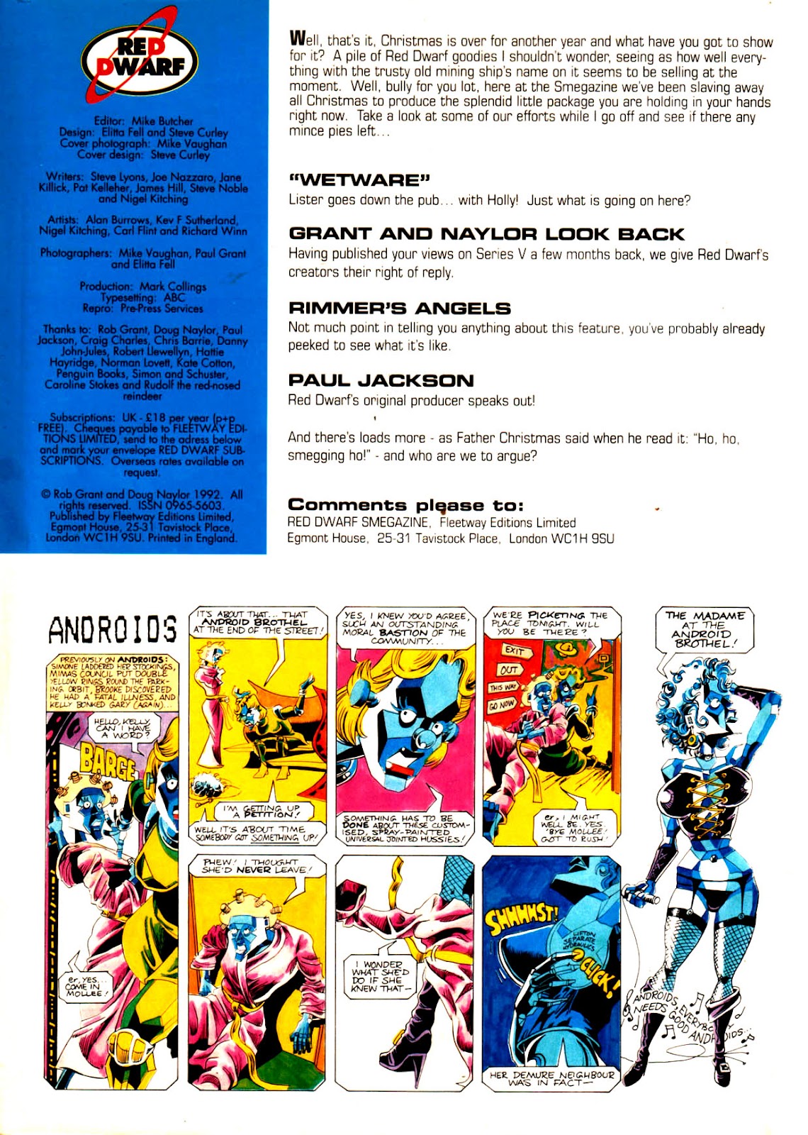 Red Dwarf Smegazine (1992) Issue #11 - Page 2