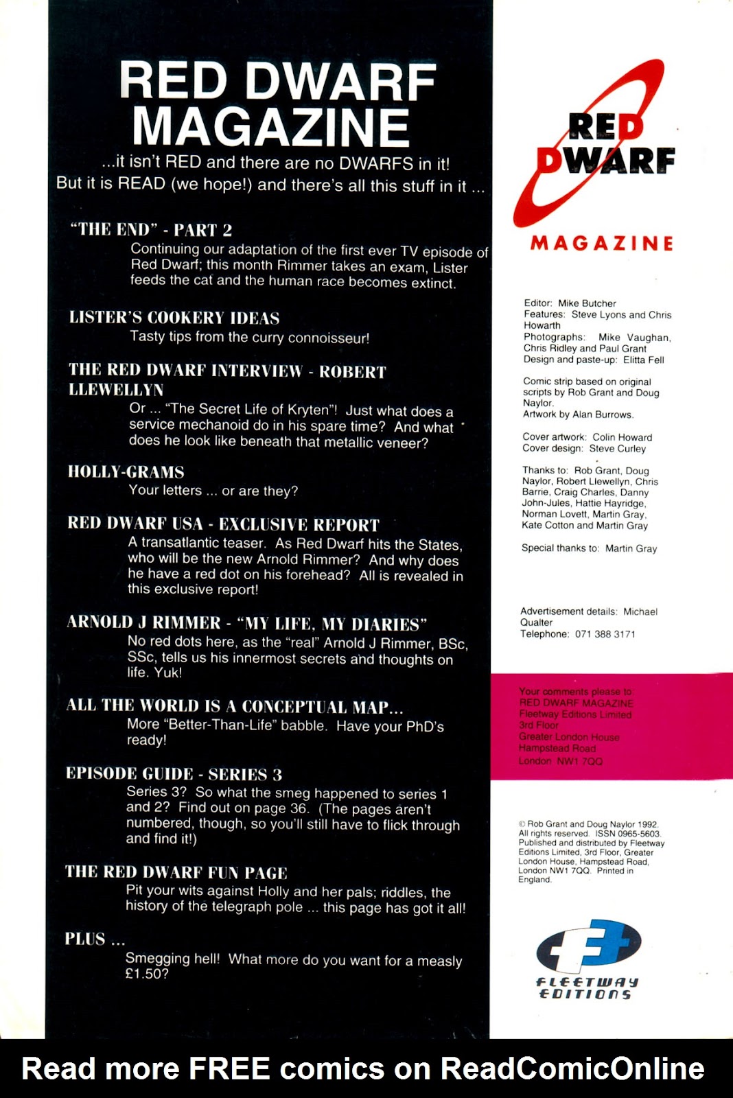 Red Dwarf Smegazine (1992) Issue #2 - Page 2
