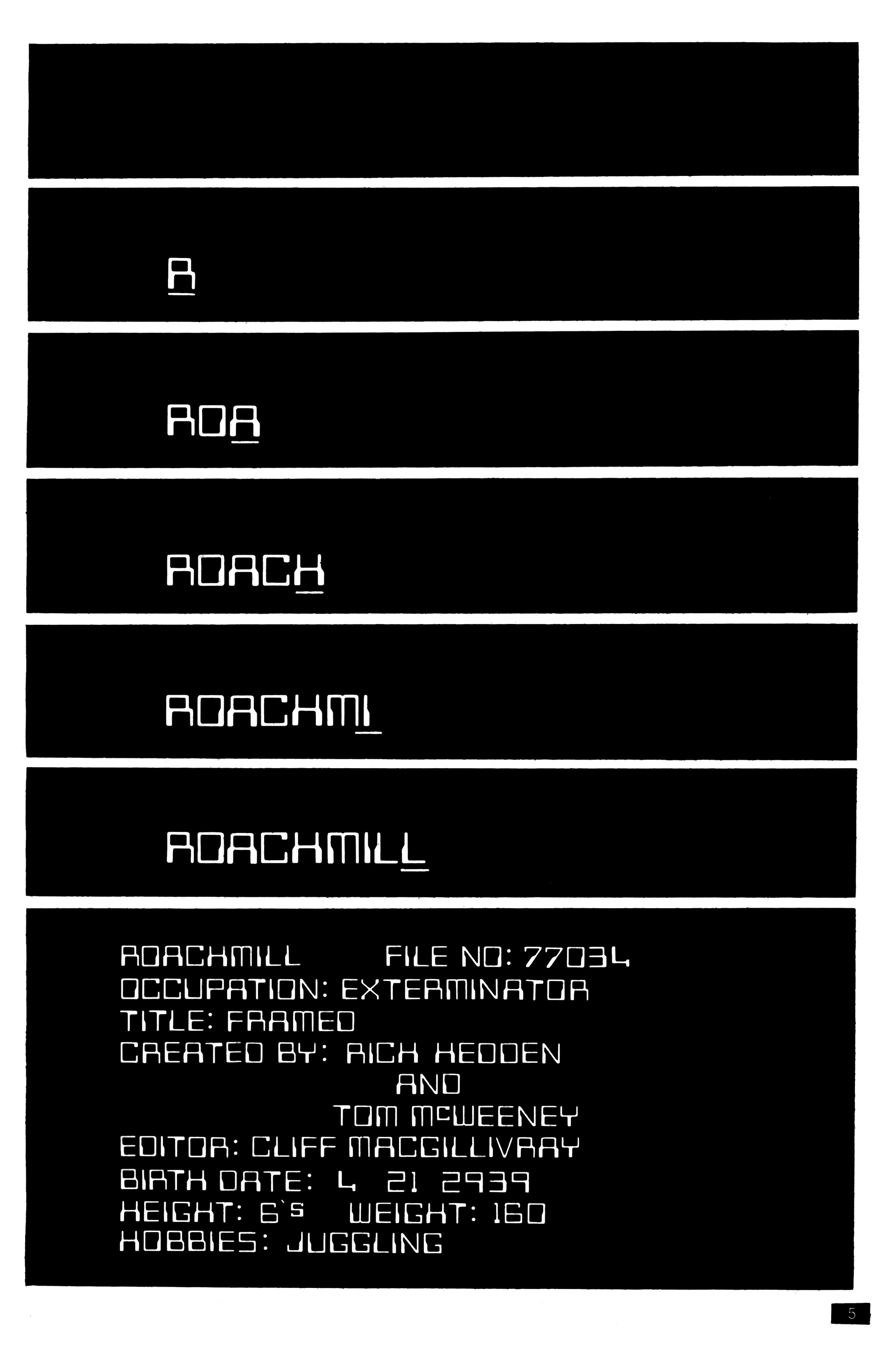 Roachmill (1986) Issue #1 - Page 6