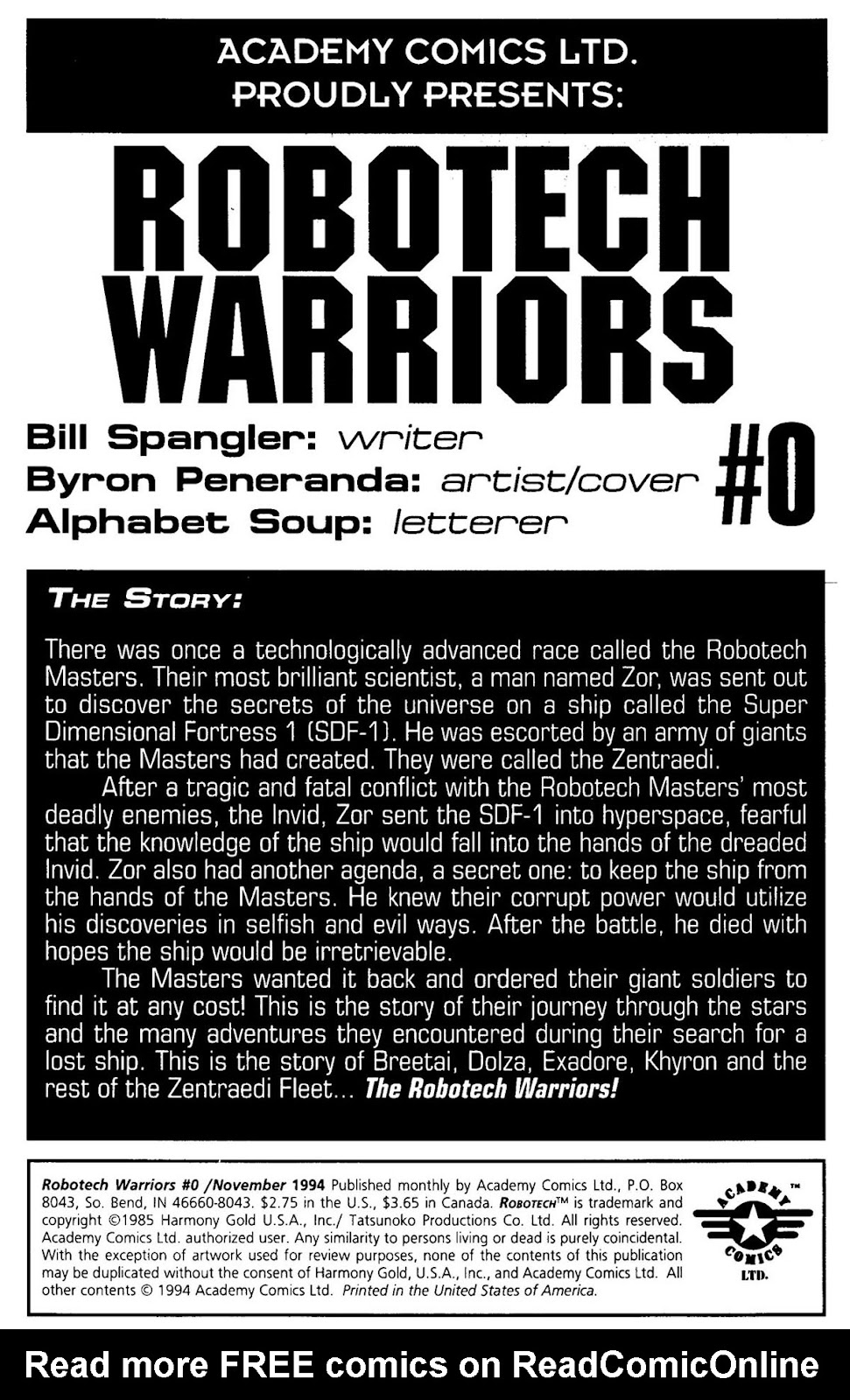 Robotech: Warriors Issue #0 - Page 2