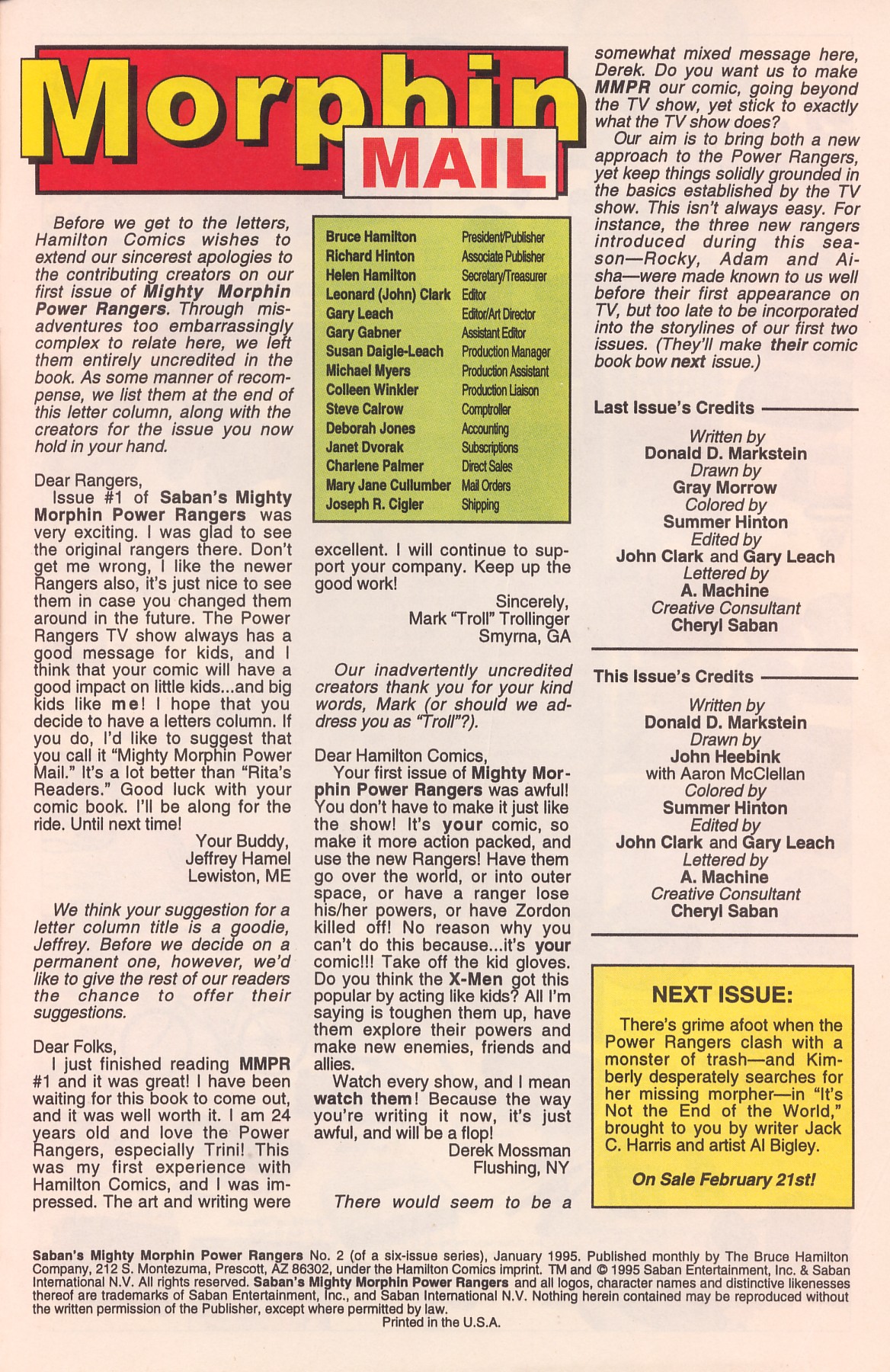 Sabans Mighty Morphin Power Rangers (1994) Issue #2 - Page 33