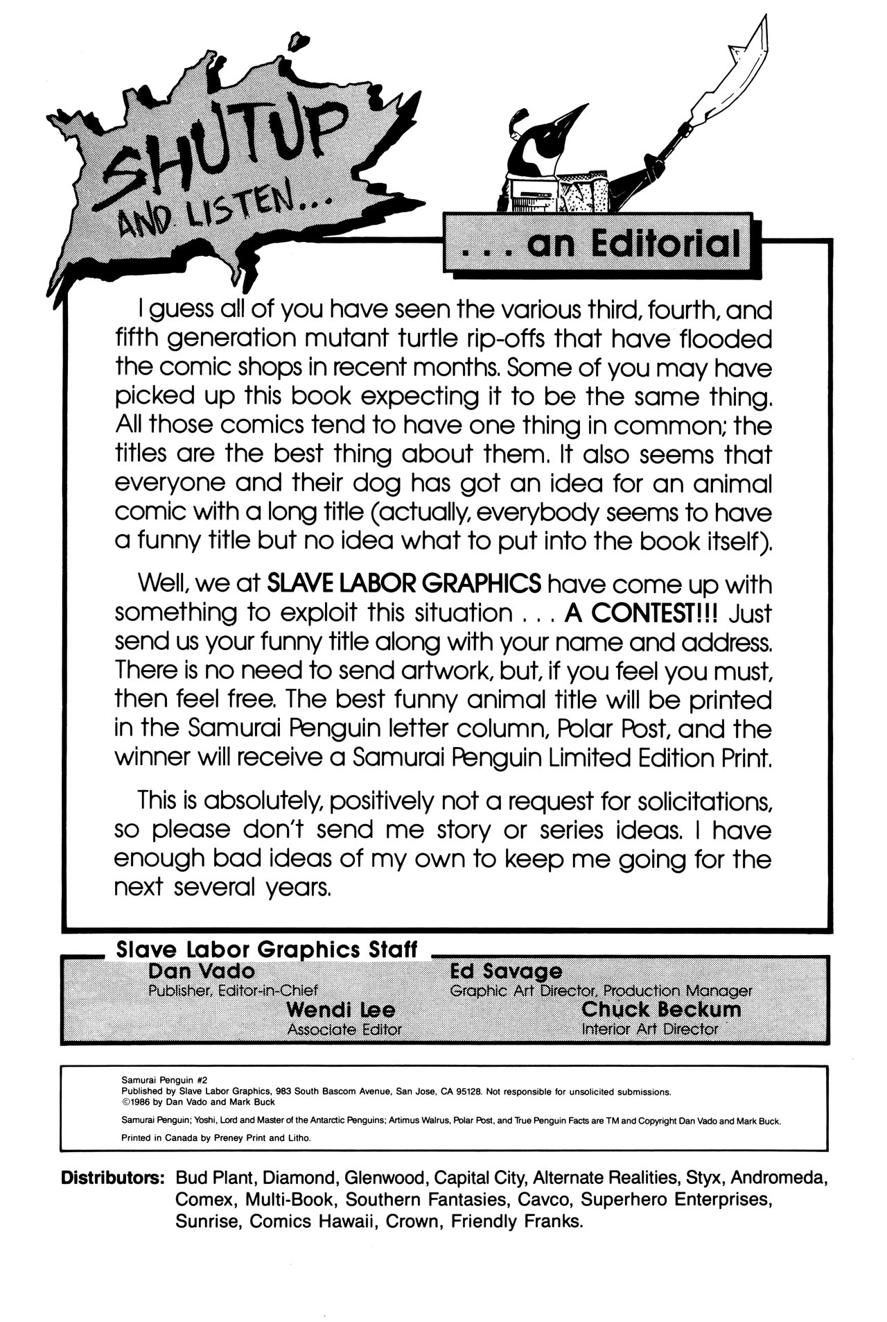 Samurai Penguin Issue #2 - Page 2
