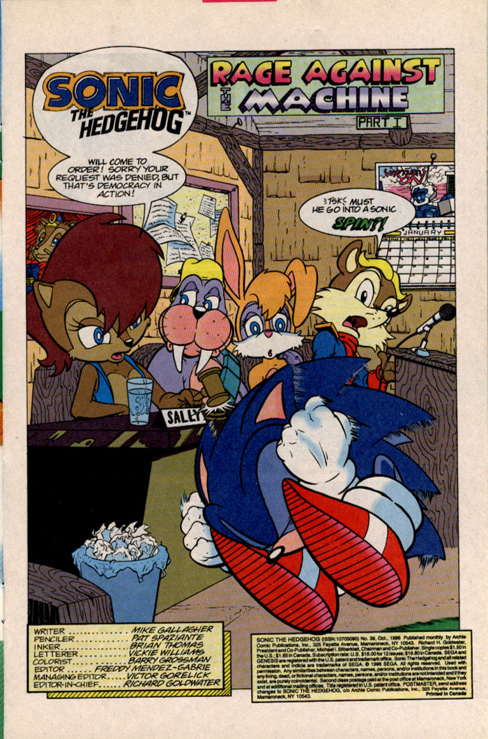 Sonic The Hedgehog (1993) Issue #39 - Page 2