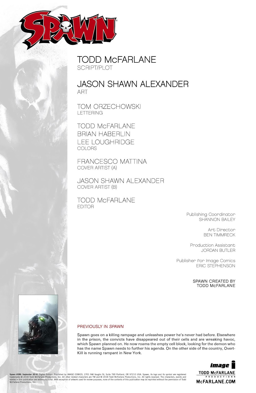 Spawn Issue #289 - Page 2