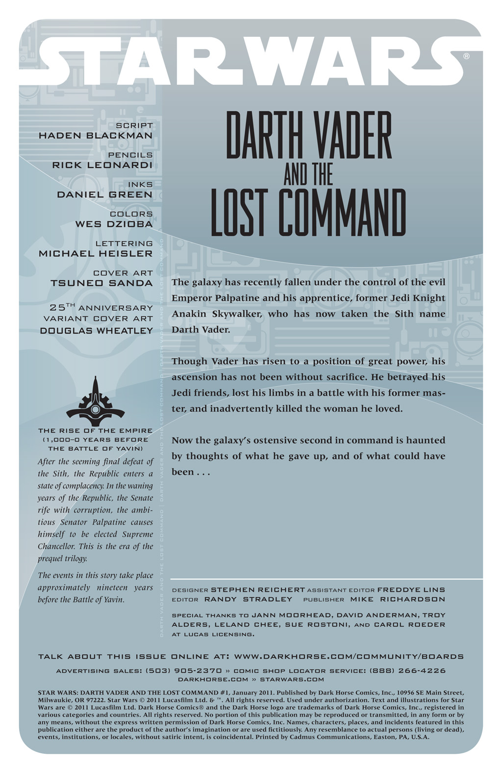 Star Wars: Darth Vader and the Lost Command (2011) Issue #1 - Page 2