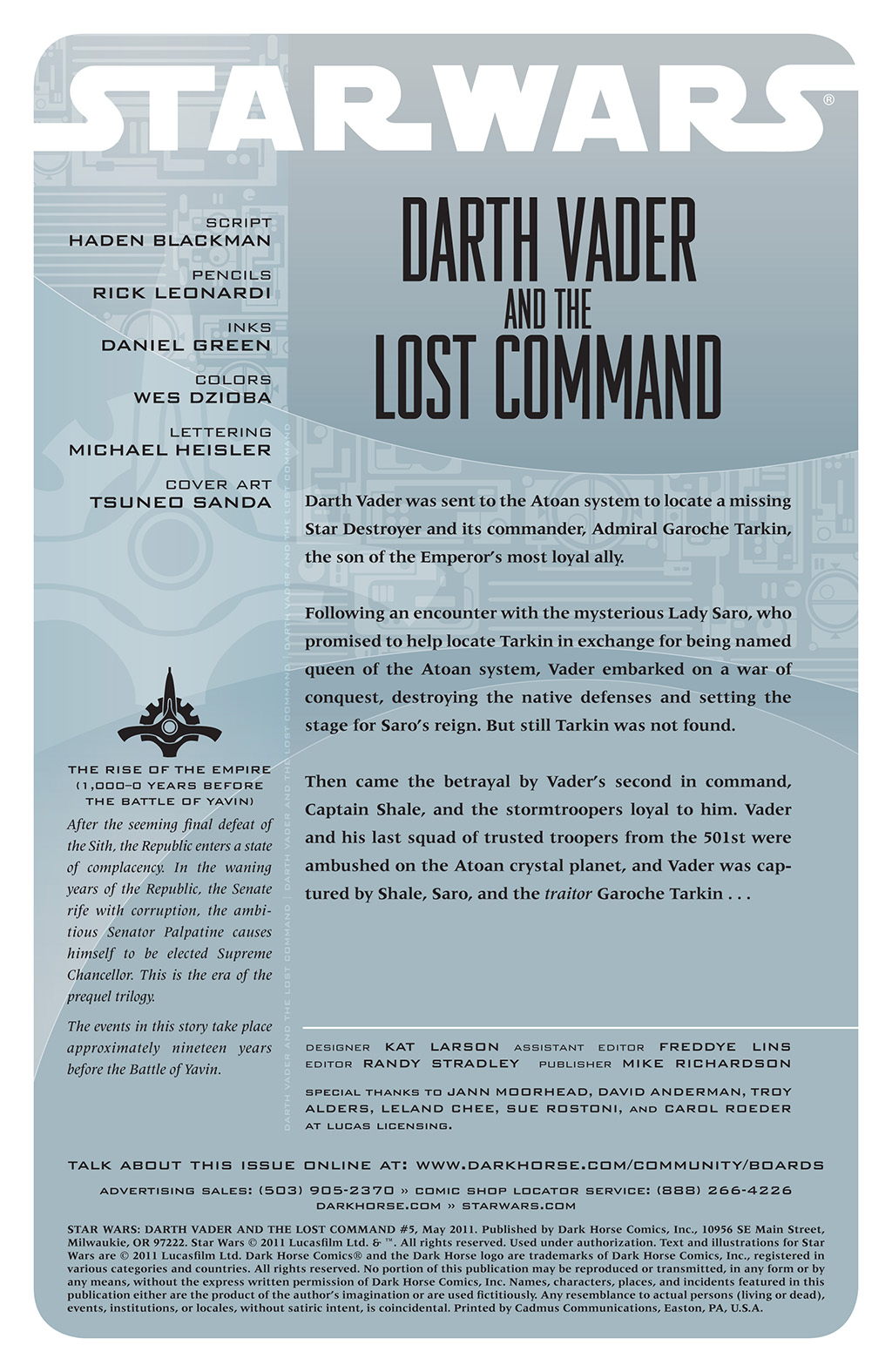 Star Wars: Darth Vader and the Lost Command (2011) Issue #5 - Page 2