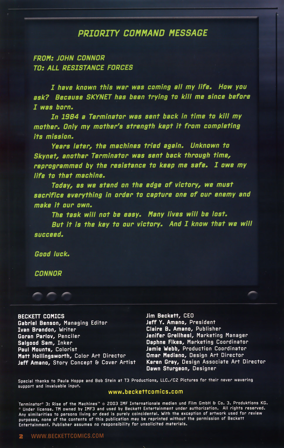 Terminator 3 Issue #1 - Page 3
