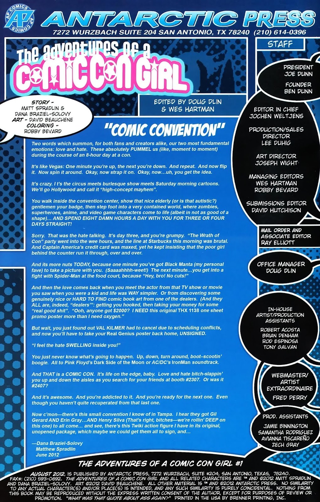 The Adventures of a Comic Con Girl Issue #1 - Page 1